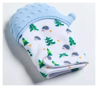 Прорезыватель рукавичка Ежик на липучке