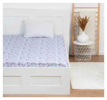 Простыня 1,5 сп экономь и Я 150*215±3 "Гармония" цв.фиолетовый, 120 гр/м2, 100%хлопок, бязь