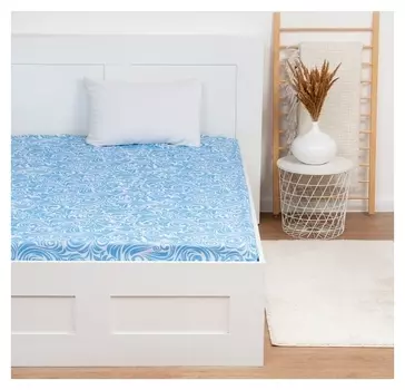 Простыня 1,5 сп экономь и Я 150*215±3 "Танец ветра" цв.голубой,100 гр/м2,100%хлопок,бязь