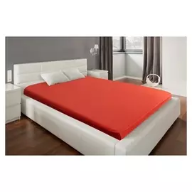 Простыня этель 220х240 см, цвет красный, поплин, 125 г/м²