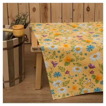 Простыня для бани "Русское поле" 145х 180 см, хлопок вафельное полотно