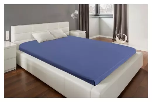 Простыня «Этель» 150х220 см, цвет синий, поплин, 125 гр/м2