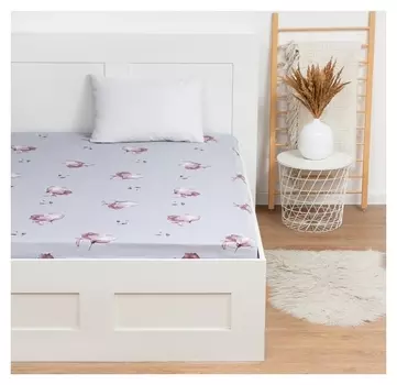 Простыня Lovelife 140*200*25 см, цв. серый, 100% хлопок, поплин, 125 г/м²