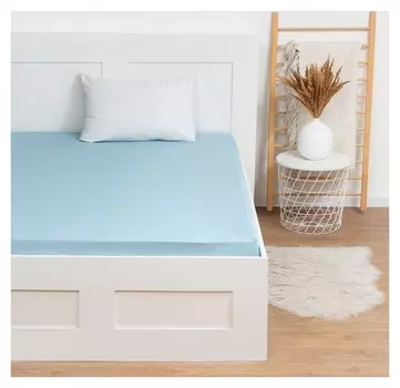 Простыня Lovelife 140*200*25см, цв. аквамарин, 100% хлопок, поплин, 125 г/м²