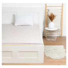 Простыня Lovelife "Радужная полоса" 150*225 см, цв. желтый, 100% хлопок, сатин, 125г/м²