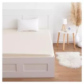 Простыня на резинке этель 140*200*25 см, цв. бежевый, 100% хлопок, мако-сатин, 128 г/м²