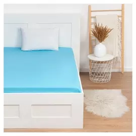 Простыня на резинке этель 160х200х25 см, цвет голубой
