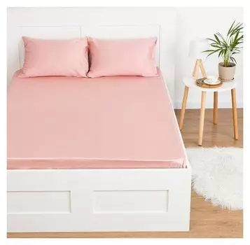 Простыня на резинке этель 200*220*25 см, цв.розовое золото, 100% хлопок, мако-сатин, 125 г/м² 537333