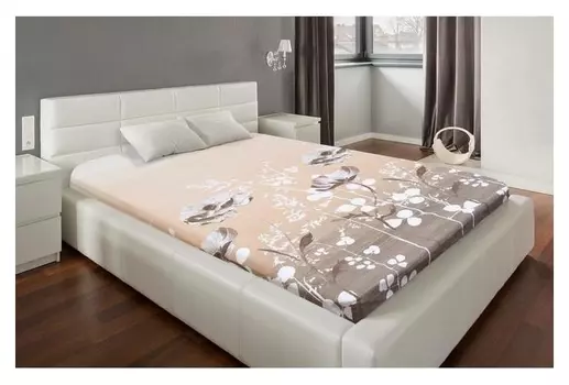 Простыня на резинке этель «Кремовое утро» 140х200х25+-2см