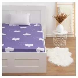 Простыня на резинке «Этель» сердца 180х200х20 см