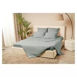 Простыня на резинке «Купу-купу», 140х200х20 см, серый, трикотаж