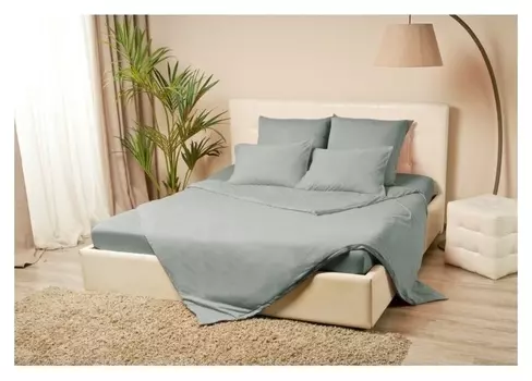 Простыня на резинке «Купу-купу», 90х200х20 см, серый, трикотаж