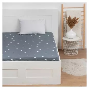 Простыня на резинке Lovelife «Геометрия» 180х200х25 см, 100% хлопок, сатин, 125г/м²