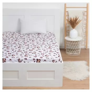 Простыня на резинке Lovelife "Леопард" 180*200*25см, 100% хлопок, сатин, 125г/м²