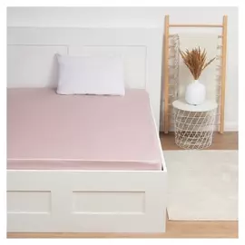 Простыня на резинке Pink Rose 160х200х25 см, 100% хлопок, мако-сатин, 114г/м2