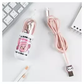 Провод Micro USB в колбе "Котик", 1м