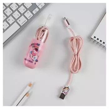 Провод Micro USB в колбе "Unicorn Power", 1м