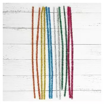 Проволока с ворсом для поделок и декорирования, набор 50 шт., с блеском