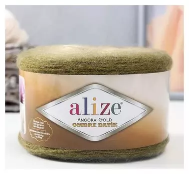 Пряжа "Angora Gold Ombre Batik" 20% шерсть, 80% акрил 825м/150гр (7355)