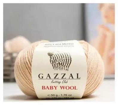 Пряжа "Baby Wool" 20% кашемир, 40% меринос. шерсть, 40% акрил 175м/50гр (839)