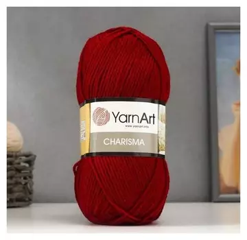 Пряжа "Charisma" 80% шерсть, 20% акрил 200м/100гр (3024 вишня)