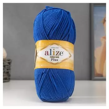 Пряжа "Cotton Gold Plus" 55% хлопок, 45% акрил 200м/100гр (141 василёк)