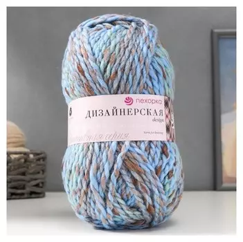 Пряжа "Дизайнерская" 50% шерсть, 50% акрил 150м/200гр (1229 М)