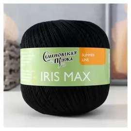 Пряжа Iris Max (Ирис макс) хлопок мерсеризованный 100% 525м/100гр цв.черный (1)