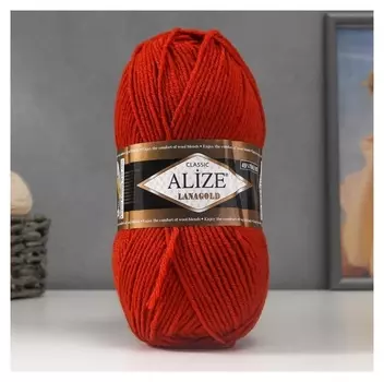 Пряжа "Lanagold" 51% акрил, 49% шерсть 240м/100гр (36 терракот)