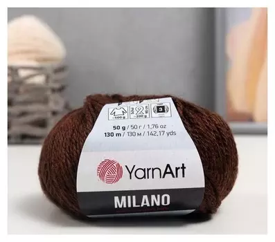 Пряжа "Milano" 8%альпака, 20%шерсть, 8%вискоза, 64%акрил 130м/50гр (871)