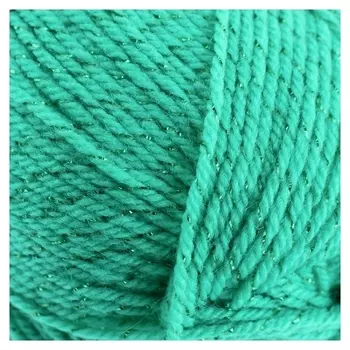 Пряжа "Праздничная" 48% кашмилон, 48% акрил, 4% метанит 160м/50гр (079 яркая мята)