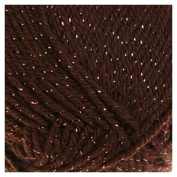 Пряжа "Праздничная" 48% кашмилон (Пан), 48% акрил, 4% метанит 160м/50гр (063 шоколад)