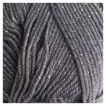 Пряжа "Праздничная" 48% кашмилон (Пан), 48% акрил, 4% метанит 160м/50гр (168 св.серый)