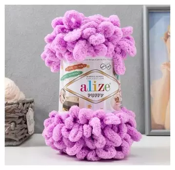 Пряжа "Puffy" 100 % микрополиэстер 9м/100г (378 орхидея)