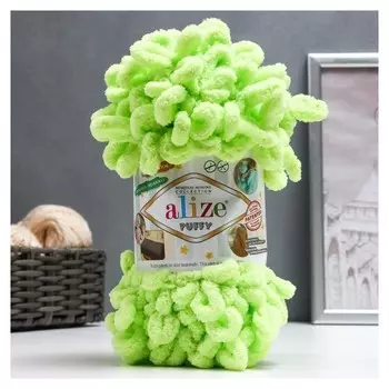 Пряжа "Puffy" 100 % микрополиэстер 9м/100г (41 фисташковый)