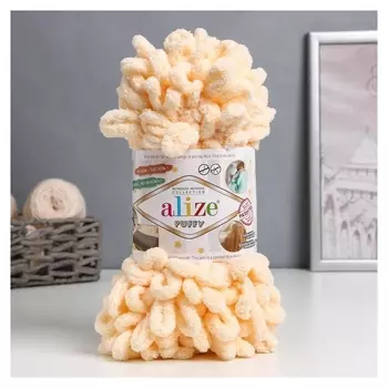 Пряжа "Puffy" 100 % микрополиэстер 9м/100г (742 медовый)