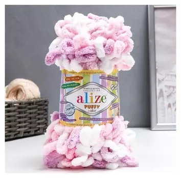 Пряжа "Puffy Color" 100 % микрополиэстер 9м/100г (6051)