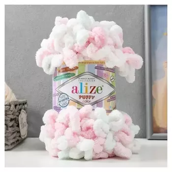 Пряжа "Puffy Color" 100 % микрополиэстер 9м/100г (6052)