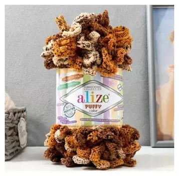 Пряжа "Puffy Color" 100 % микрополиэстер 9м/100г (6080)