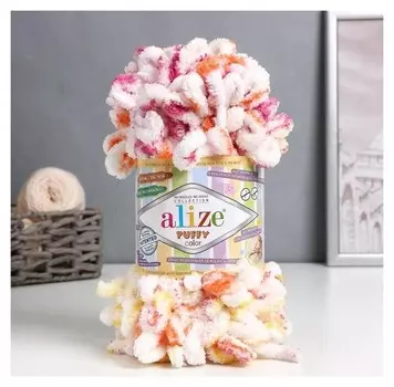 Пряжа "Puffy Color" 100 % микрополиэстер 9м/100г (6244)