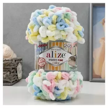 Пряжа "Puffy Fine Color" 100% микрополиэстер 14,5м/100гр (5949 детский)