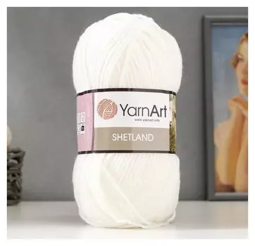 Пряжа "Shetland" 30% шерсть верджин, 70% акрил 220м/100гр (501 белый)