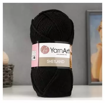 Пряжа "Shetland" 30% шерсть верджин, 70% акрил 220м/100гр (502 чёрный)