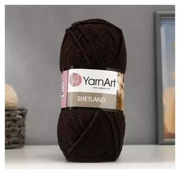 Пряжа "Shetland" 30% шерсть верджин, 70% акрил 220м/100гр (519 горьк.шоколад)