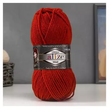 Пряжа "Superlana Midi" 25% шерсть, 75% акрил 170м/100гр (36 керамика)