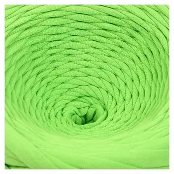 Пряжа трикотажная широкая 100м/330гр, ширина нити 7-9 мм (Ярко-зеленый)