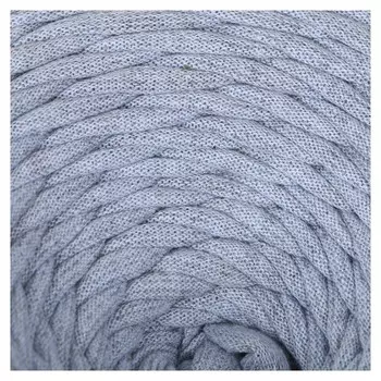 Пряжа трикотажная широкая 50м/170гр, ширина нити 7-8 мм (Голуб. меланж)