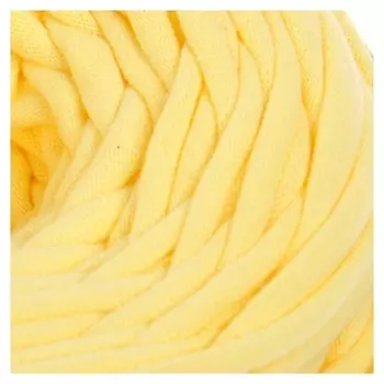 Пряжа трикотажная широкая 50м/170гр, ширина нити 7-9 мм (200 св.-желтый)