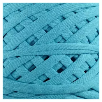 Пряжа трикотажная широкая "Saltera" 100м/300гр, ширина 7-9 мм (28 аквамарин)