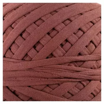 Пряжа трикотажная широкая "Saltera" 100м/300гр, ширина 7-9 мм (61 шоколад)